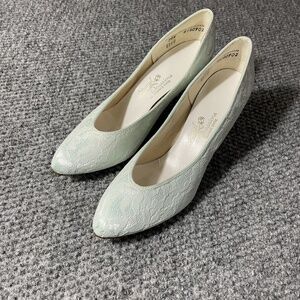 Special Occasions Shoes Saugus Shoe Wedding 90s Bridal Lace Satin Blue White 70N